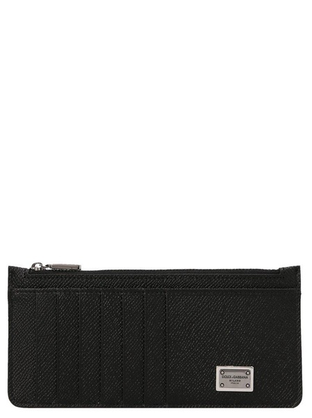 Logo Leather Wallet Wallets, Card Holders Black