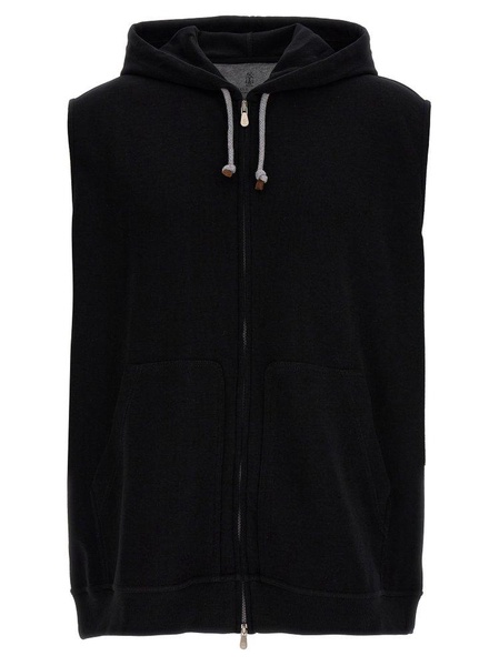 Brunello Cucinelli Zipped Hooded Gilet