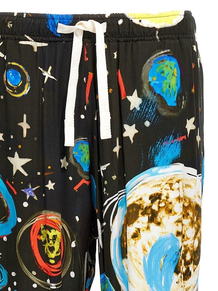 Palm Angels Starry Night Printed Drawstring Pants