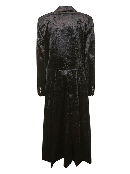 Uma Wang Double Breasted Velvet Coat