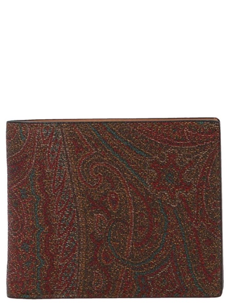 Etro Paisley Patterned Jacquard Bifold Wallet