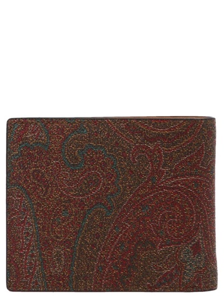 Etro Paisley Patterned Jacquard Bifold Wallet