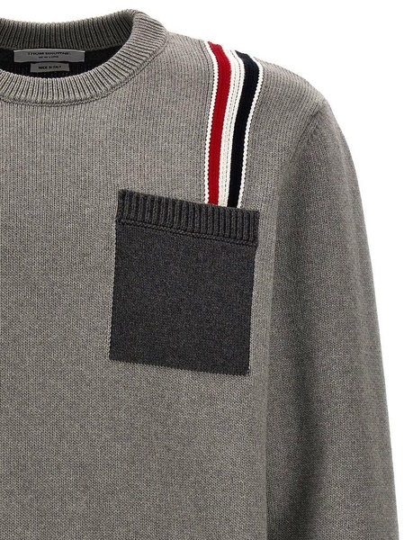 Thom Browne Funmix RWB-Stripe Crewneck Jumper