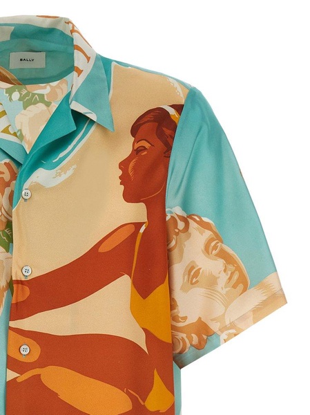 Bally Graphic Printed Silk Shirt