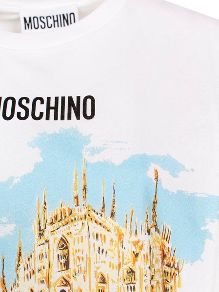 Moschino Illustration Printed Crewneck T-Shirt