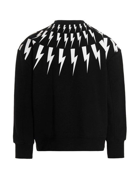 Neil Barrett Thunderbolt Print Crewneck Sweatshirt