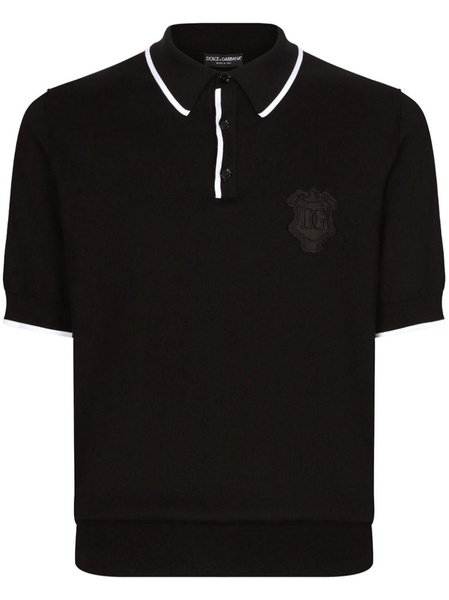 logo-embroidered cotton polo t-shirt 