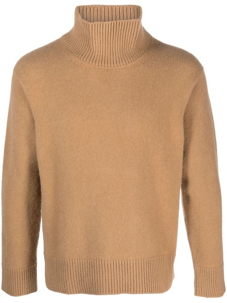 brushed roll-neck jumper