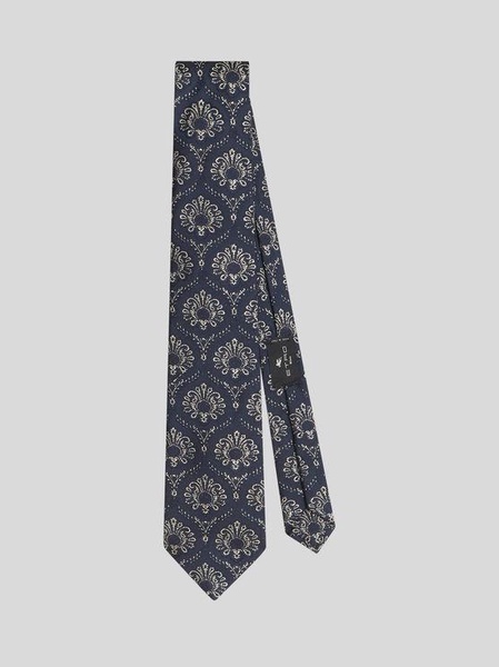 jacquard silk-blend tie