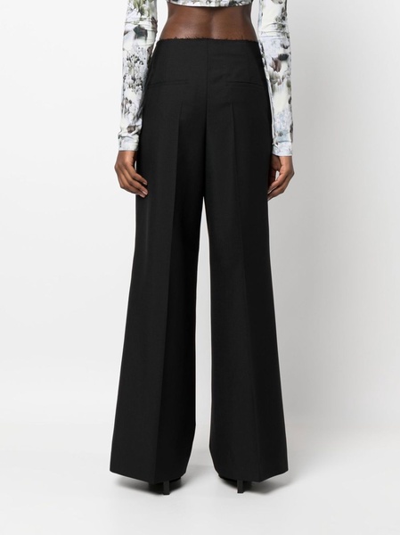 high-waisted flare-leg trousers