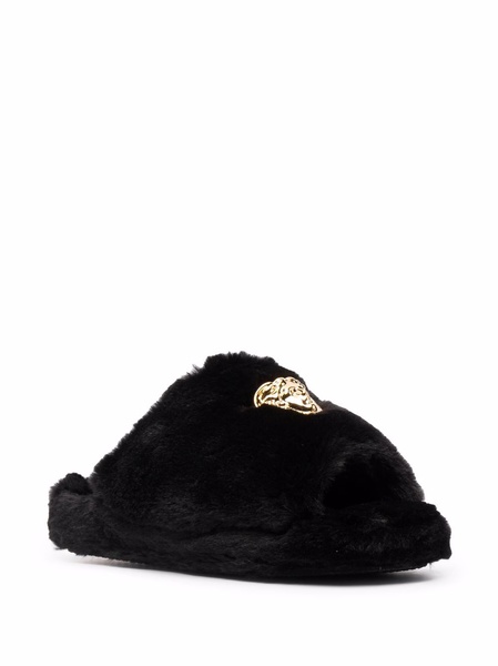 Icon faux-fur slippers