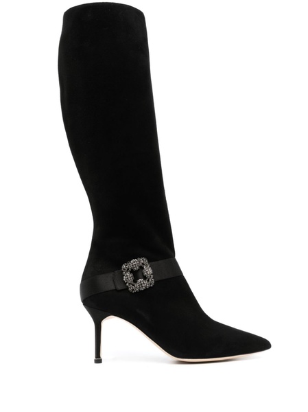 Pliniahi 70mm pointed-toe knee boots