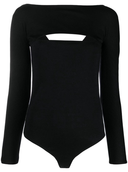 cut-out virgin-wool top