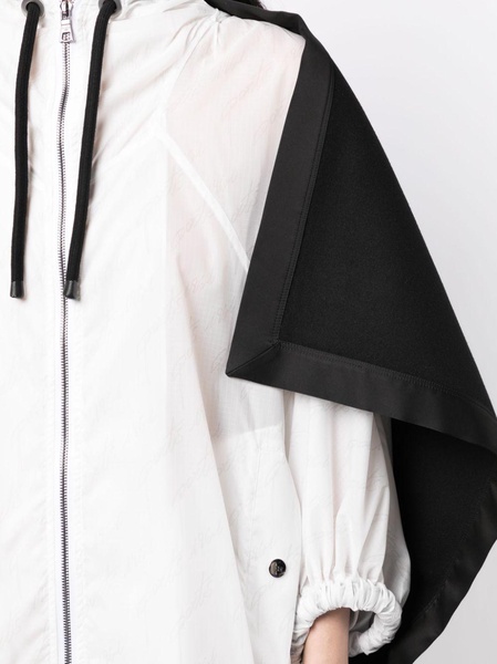 slouch-hood cape-design coat 