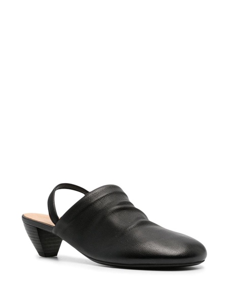 leather slingback mules