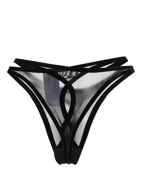 x Mugler Flock Shaping thong