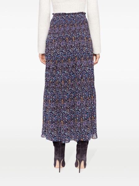 paisley-print midi skirt