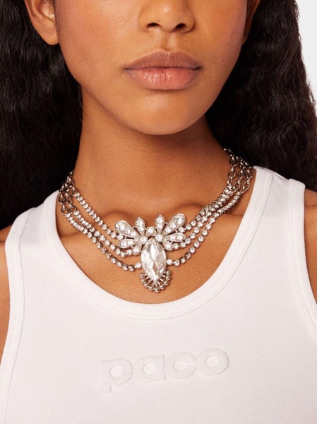 crystal-design pendant choker