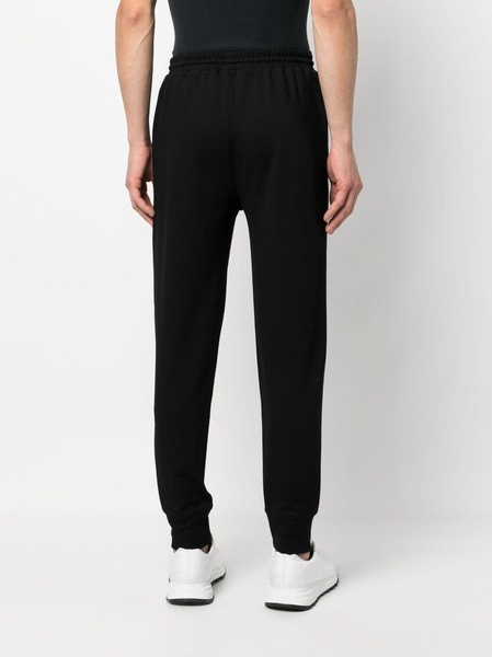 debossed-logo ribbed track pants