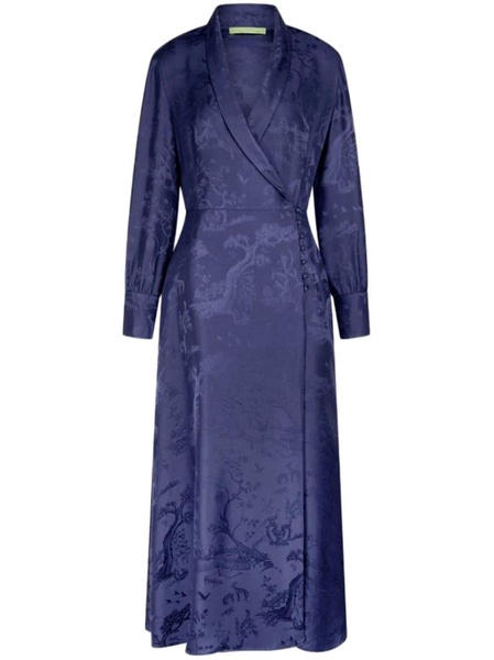 Winding Stream Party silk wrap dress