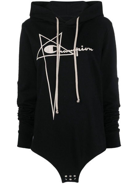 logo-embroidered organic-cotton hoodie