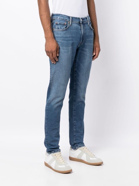 slim-cut cotton jeans