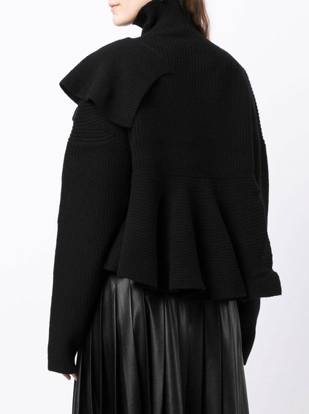 flounce wool-cashmere jumper