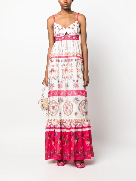 geometric-print maxi dress