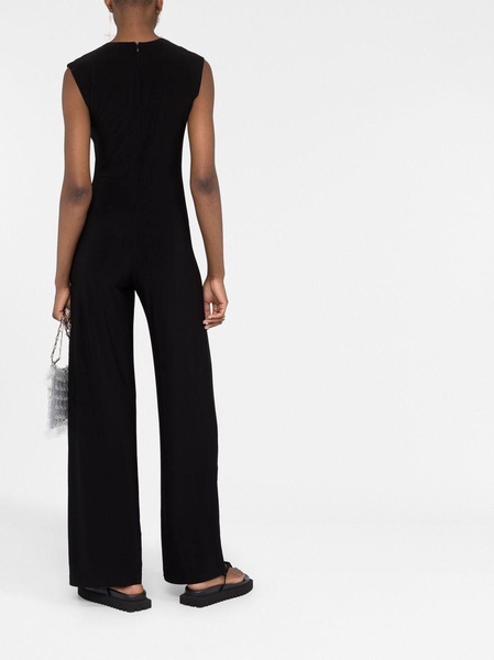 sleeveless wide-leg jumpsuit