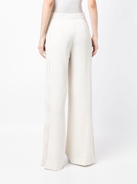 wide-leg ruched trousers