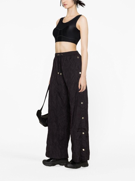 Volley crinkled-finish wide-leg trousers