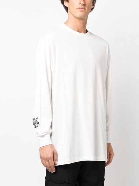 GFX L/S logo-flocked T-shirt