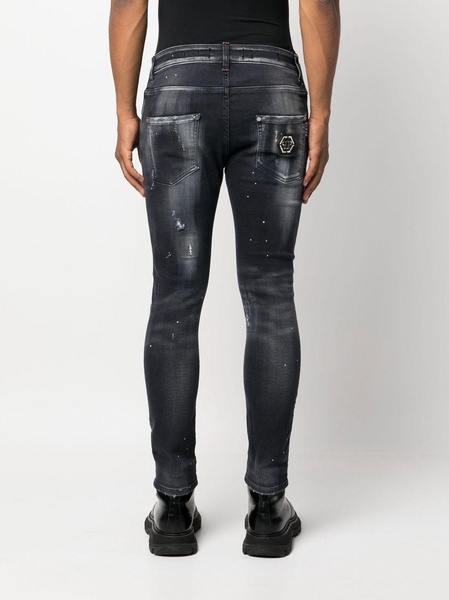 Hexagon low-rise skinny jeans 