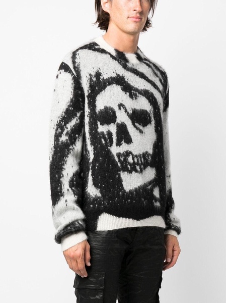 skull-patterned jumper