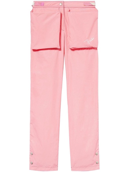 large patch-pocket straight-leg trousers