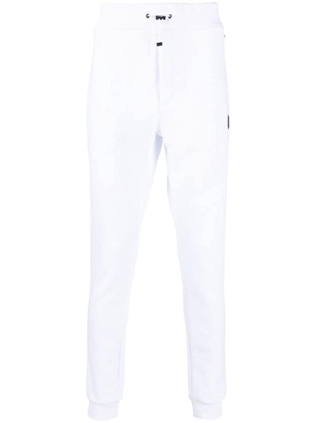 logo-plaque cotton track pants