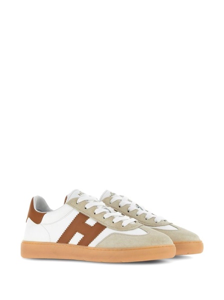 Cool panelled leather sneakers