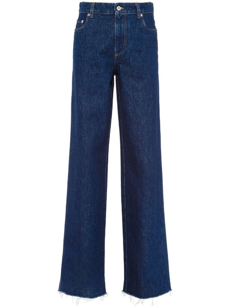 raw-cut straight-leg jeans