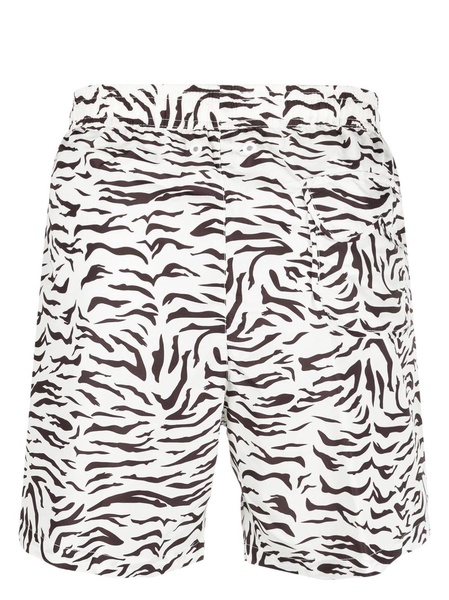 tiger-print swim shorts 