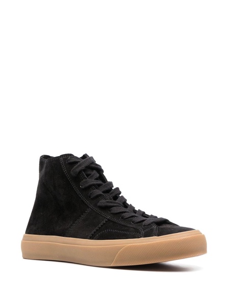 suede high-top sneakers