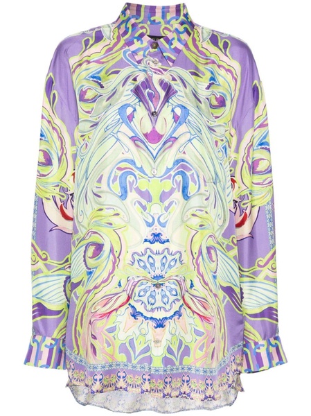 abstract silk shirt