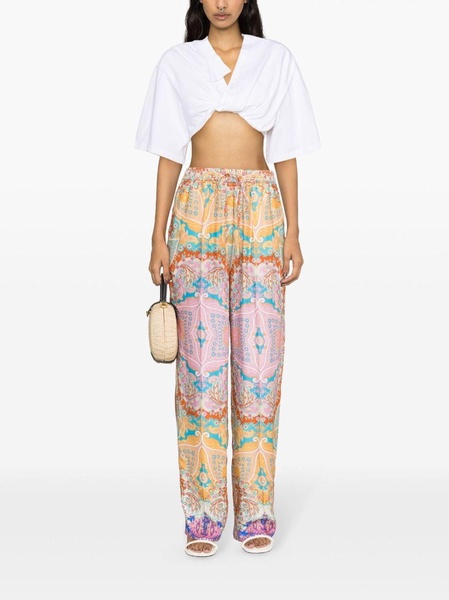 graphic-print palazzo pants