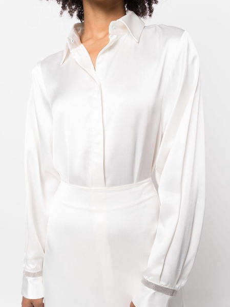 long-sleeve satin shirt