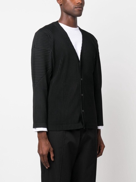 ribbed single-breasted blazer