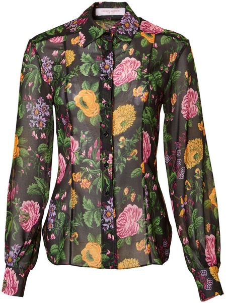 floral-print long-sleeve shirt