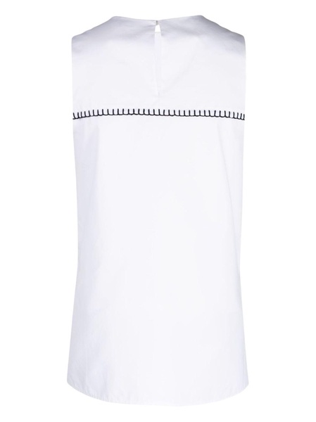 Plein Air sleeveless cotton blouse