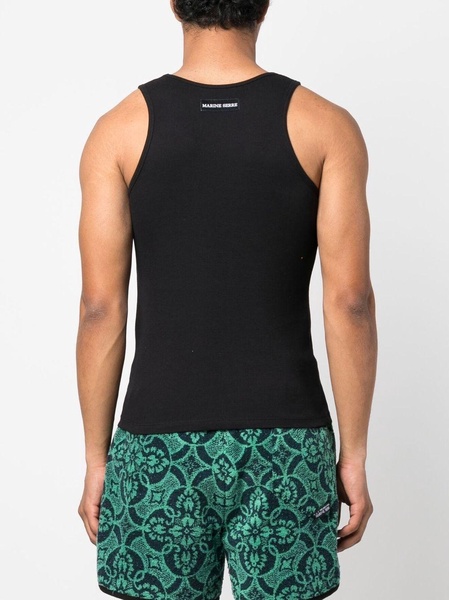 embroidered-logo tank top