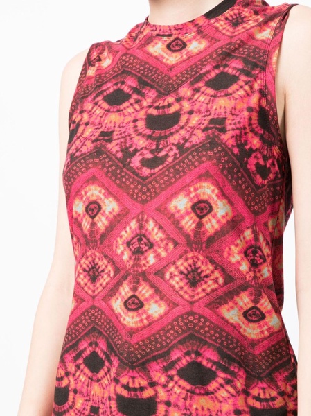 Ines printed cotton tank top