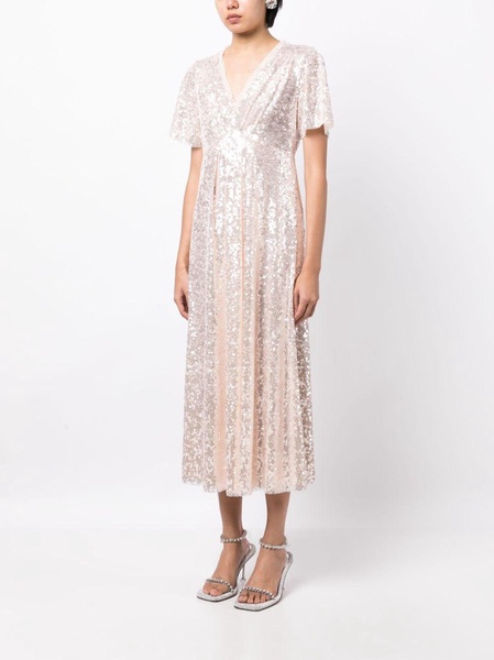 Mila sequin-design long dress 