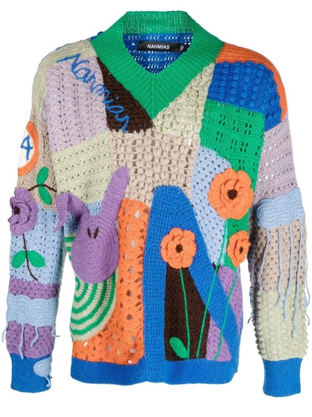 Nah Poetry crochet-knit jumper